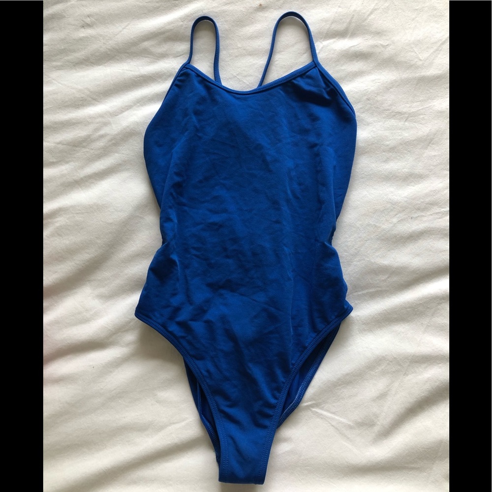 Blue Tie Back Womens Turbo Swimsuit